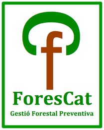 Logo de ForesCat en verde y marrón, con texto "Gestió Forestal Preventiva".