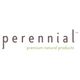 Perennial logo with text: "premium natural products" in green.