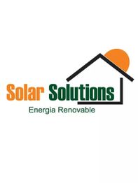 Logotipo de Solar Solutions con una casa y sol símbolo, texto "Energía Renovable" debajo.