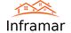 Logo mit drei Orangenhäusern über dem Wort "Inframar".