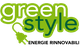Logo verde con la scritta "green style" in sovrapposizione.