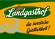 Logo von "Mic's Landgasthof" mit dem Motto "die herzliche Gasttlichkeit!" und einem Zugmotiv.