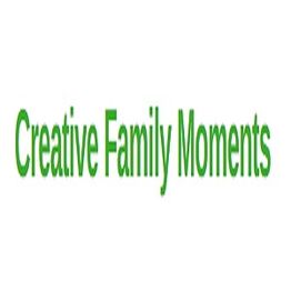 Text: "Creative Family Moments" in green on a white background.