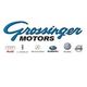 "Grossinger Motors logo with various car brand logos below, including Audi, Subaru, and Volvo."