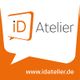 Orange-weißes Logo mit "iD Atelier" und Website www.idatelier.de.