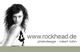 Frau mit lockigen Haaren blickt in Kamera, daneben Text: "www.rockhead.de, photodesign - robert kühn".