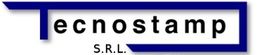Logo di Tecnostamp S.R.L. con testo nero e cornice blu.
