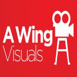 Red logo with "A Wing Visuals" and a film camera graphic.