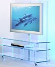 TV - Rack aus Glas