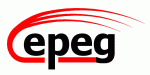 Logo mit rotem Bogen und dem Schriftzug "epeg" in schwarzen Buchstaben.