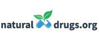 Logo with two blue capsules and green leaves, text: "natural drugs.org".