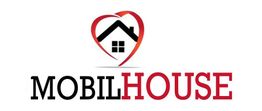 Logo di MobilHouse con una casa dentro un cuore rosso stilizzato.