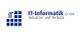 Logo von IT-Informatik GmbH mit blauen Quadraten und Text: Industrie und Technik.