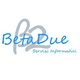 Logo di "Beta Due Servizi Informatici" con testo stilizzato in blu e grigio.