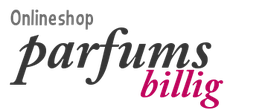 Text "Onlineshop parfums billig" in Grau und Pink.