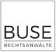 BUSE Rechtsanwälte Logo in Schwarz-Weiß, schlichte Gestaltung.
