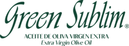 Texto del logo: "Green Sublim, Aceite de Oliva Virgen Extra".