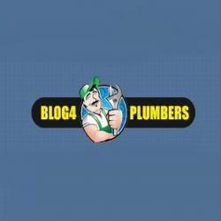 Logo: Cartoon plumber with wrench, "Blog4 Plumbers" text on blue background.