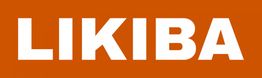 Weißer Text "LIKIBA" auf orangem Hintergrund.