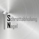 Logo mit Nagel und Text: "Schrottabholung Nagel" auf metallischem Hintergrund.