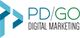 PD/GO Digital Marketing logo with stylized blue-green "PD" initials.
