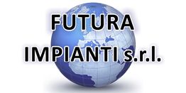 Logo con un globo terrestre e le scritte "Futura Impianti s.r.l." in sovrimpressione.