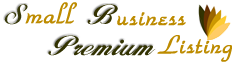 Logo with cursive gold text and a stylized yellow-brown leaf design.