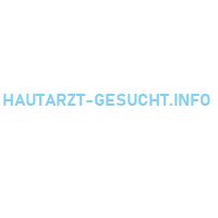 Text: "HAUTARZT-GESUCHT.INFO" in hellblauer Schrift auf weißem Hintergrund.