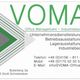 Geschäftskarte von VOMA für Unternehmensdienstleistungen und Industriebereich mit Kontaktdaten.
