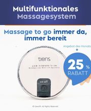 Multifunktionales Massagesystem mit 25% Rabatt, Angebot des Monats, Massage to go.