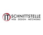 Logo mit Text: "IT Schnittstelle, Web, Design, Netzwerke".