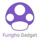 Logo viola a forma di fungo con testo sotto: "Fungho Gadget".