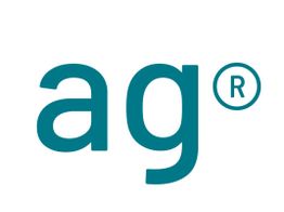 Text "ag" mit Registrierungszeichen (®) in Blau auf weißem Hintergrund.