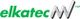 Logo mit dem Text „elkatec“ in Grün und stilisiertem "N" in Grau. Markenzeichen rechts oben.