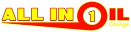 Logo with "ALL IN 1 OIL Change" in bold red and yellow text.
