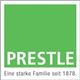 Grünes Logo mit weißem Text: "PRESTLE". Darunter: "Eine starke Familie seit 1878."