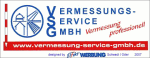Logo von Vermessungs-Service GmbH mit Text "Vermessung professionell!".