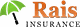 A logo with a green umbrella and the word "Rais" in orange.