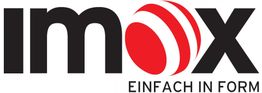 Logo mit Schriftzug „imox“ und Slogan „Einfach in Form“, rotes und schwarzes Design.