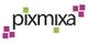 Logo mit dem Schriftzug "pixmixa", umgeben von grünen und pinken Quadraten.