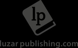 Logo mit Buch und Initialen "lp", darunter Text: "luzar publishing.com".