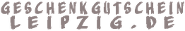 Text: "GESCHENKGUTSCHEIN LEIPZIG.DE" in grauer Schrift auf schwarzem Hintergrund.