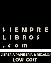 Imagen con el texto: "siemprelibros.com, librería papelería & regalos low cost".