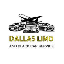 Dallas Limo logo with cars and a plane above, features text "Dallas Limo and Black Car Service".
