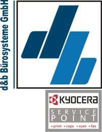 Logo von d&b Bürosysteme GmbH und Kyocera Service Point.