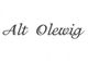 "Text 'Alt Olewig' in geschwungener Schrift auf weißem Hintergrund."