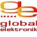 Logo mit den Worten "global elektronik" in roter Schrift auf weißem Hintergrund.