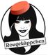 Illustration einer Frau mit orangem Hut, roten Wangen und dem Schriftzug "Rougekäppchen".