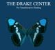 Blue butterfly with text: "The Drake Center for Transformative Healing" on a dark background.