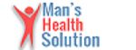 Red figure with raised arms next to "Man's Health Solution" text.
